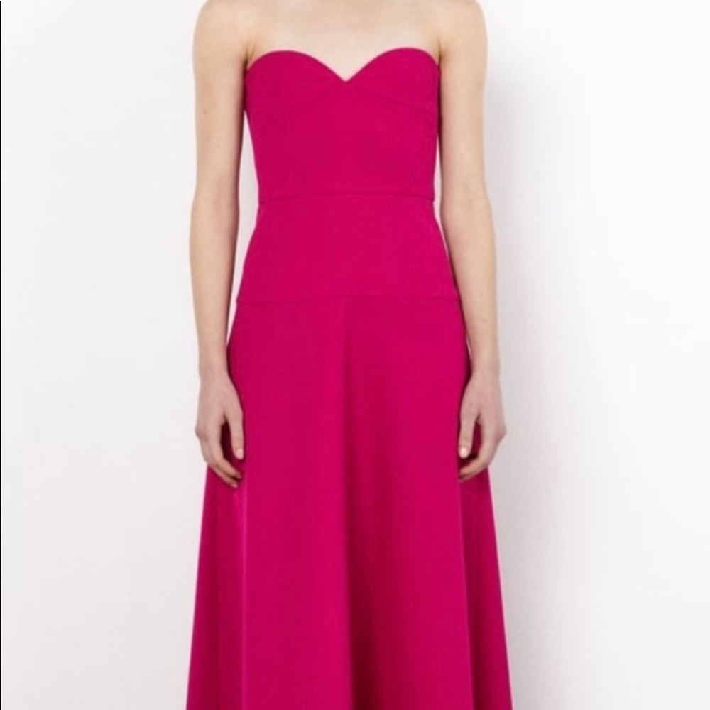 NWT Zara Strapless, hot pink dress in Size L